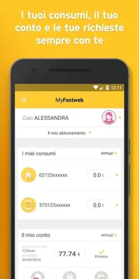 MyFASTWEB android App screenshot 13