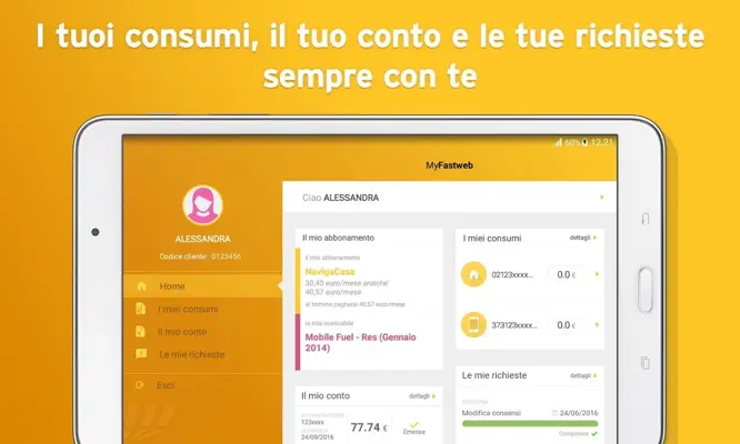 MyFASTWEB android App screenshot 3